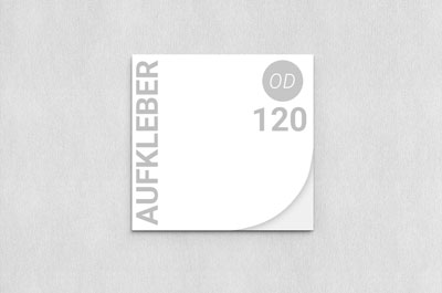 Aufkleber 120 x 120 mm | Quadratisch