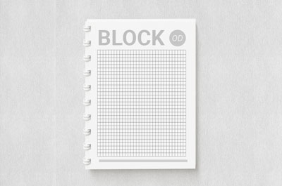 Schreibblock mit Wire-O-Bindung