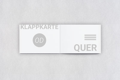 Klappvisitenkarten im Querformat