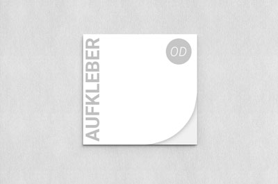 Aufkleber quadratisch