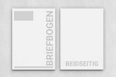 Briefpapier beidseitig bedruckt