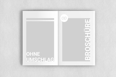 Broschüren ohne Umschlag