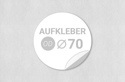 Aufkleber 70 mm | Rund