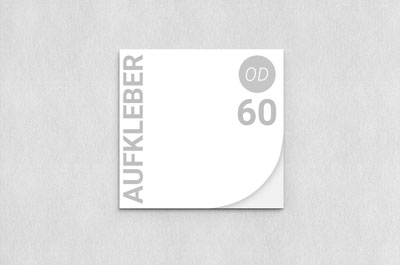 Aufkleber 60 x 60 mm | Quadratisch