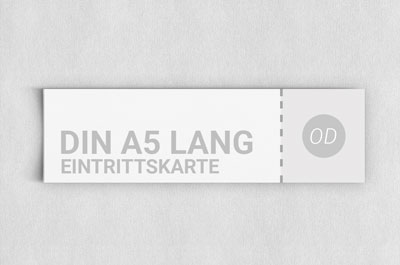 Eintrittskarte DIN A5 lang