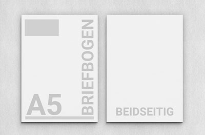Briefpapier beidseitig bedruckt Briefbogen DIN A5