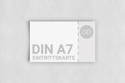 Eintrittskarte DIN A7